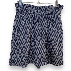 Anthrapologie Staring At Stars Blue/white Boho Mini skirt - Size Medium